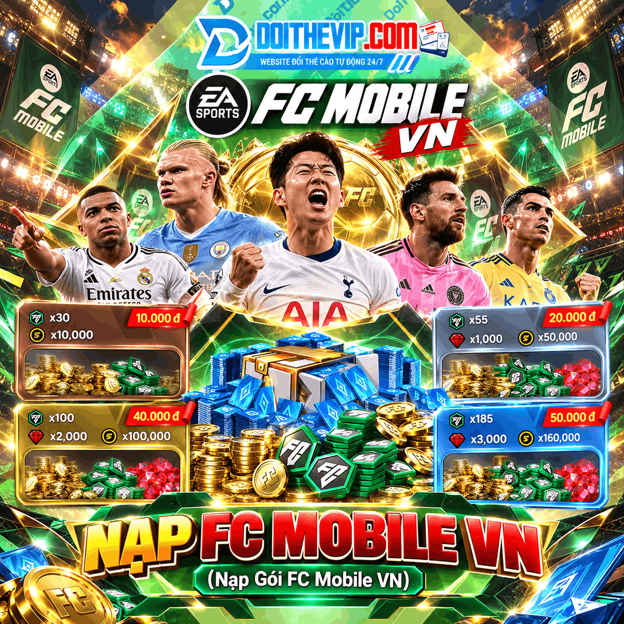 Nạp Gói FC Mobile VN (Đăng Ký FB,GG)